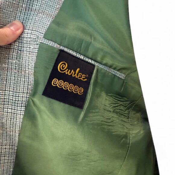 Tan and green plaid men's blazer - Picture 7 of 7